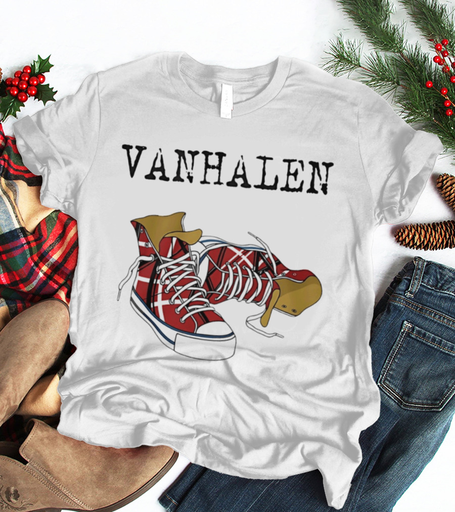 Van Halen Right Here Right Now Tour Red Sneakers T-Shirt
