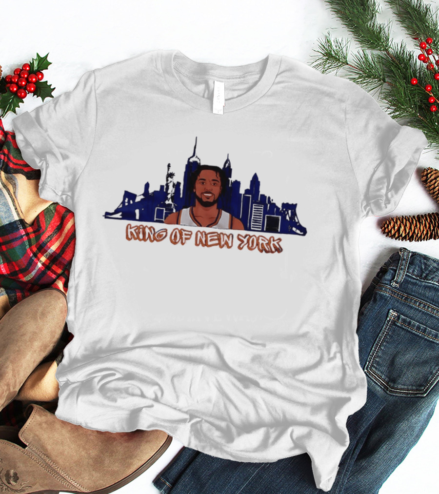 Jalen Brunson King Of New York Knicks Skyline NBA T-Shirt