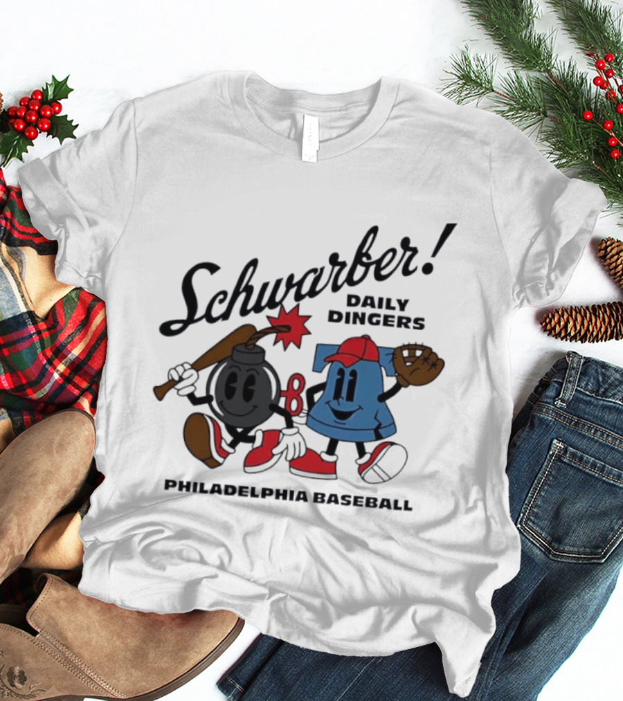 Schwarber Daily Dingers Philadelphia Baseball T-Shirt