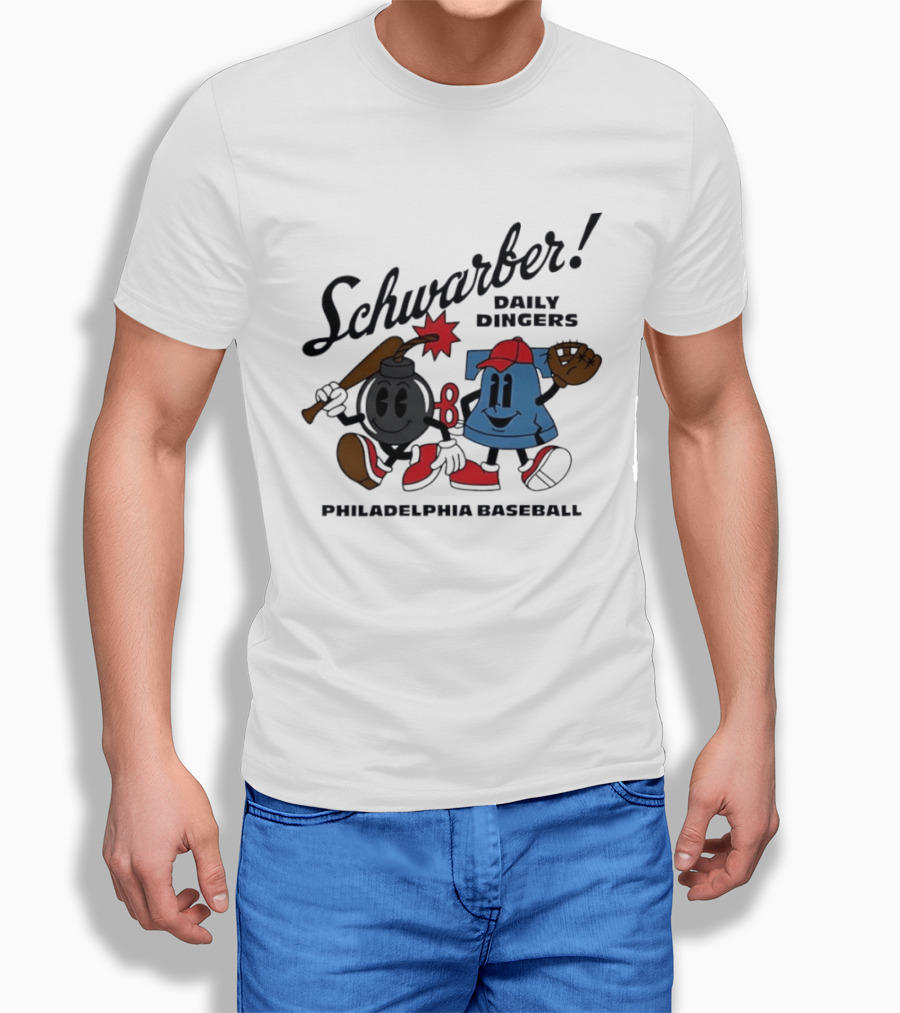 Schwarber Daily Dingers Philadelphia Baseball T-Shirt
