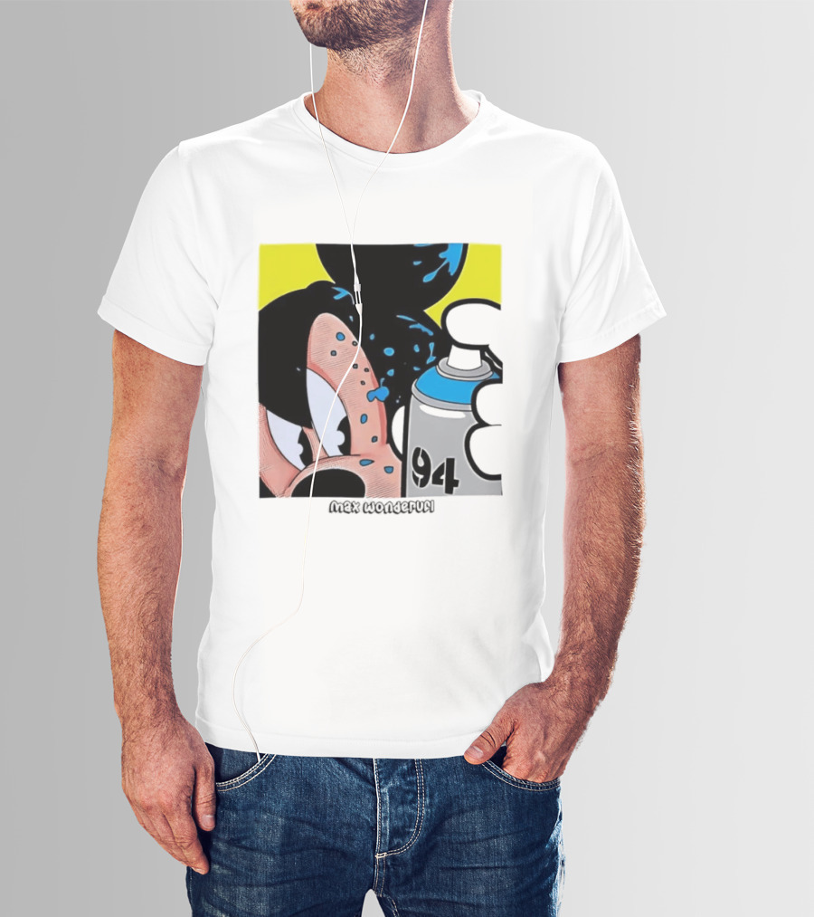 Mickey Mouse Disney Wonderful 84 Spray Paint T-Shirt