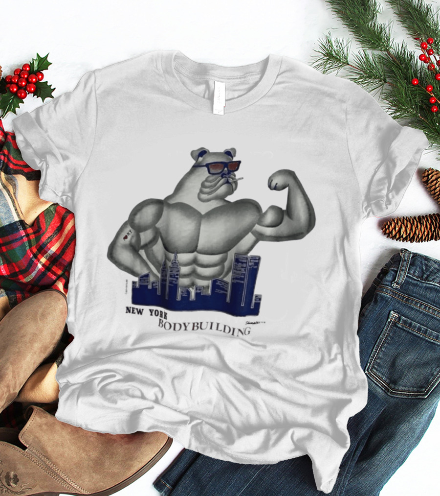 New York Bodybuilding Buff Bear Cityscape NYC T-Shirt