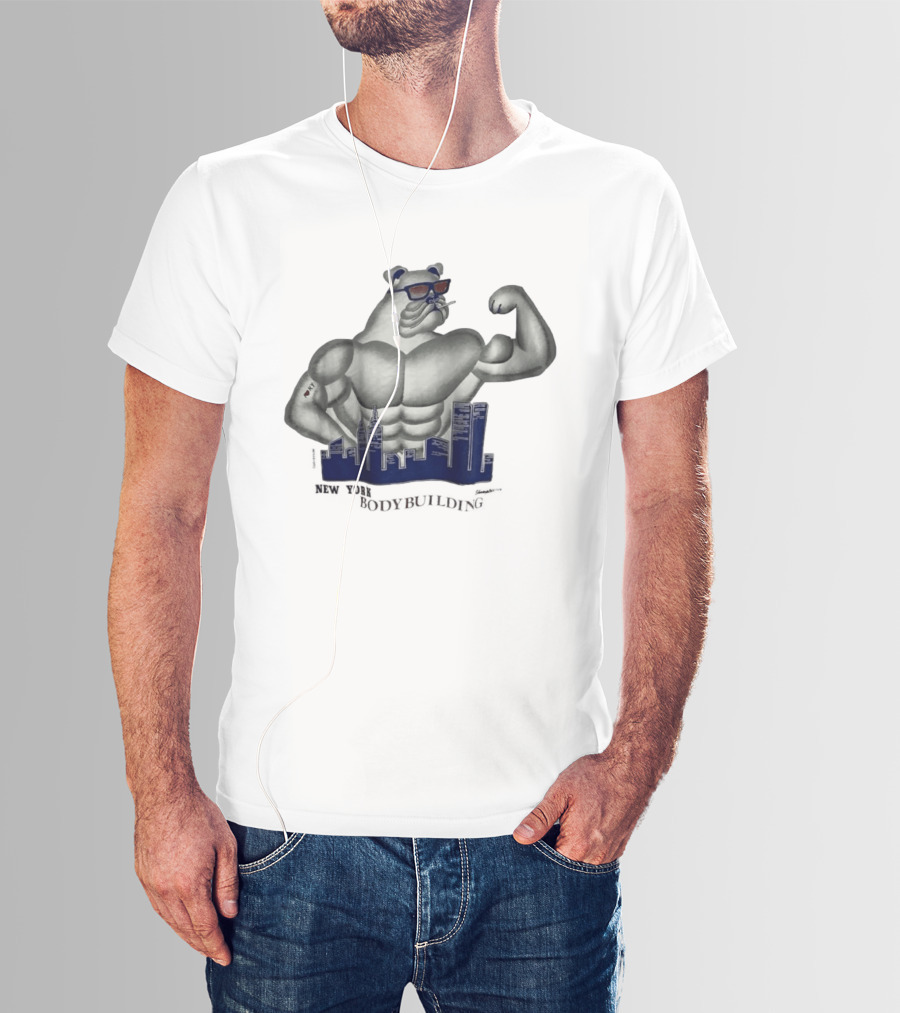 New York Bodybuilding Buff Bear Cityscape NYC T-Shirt