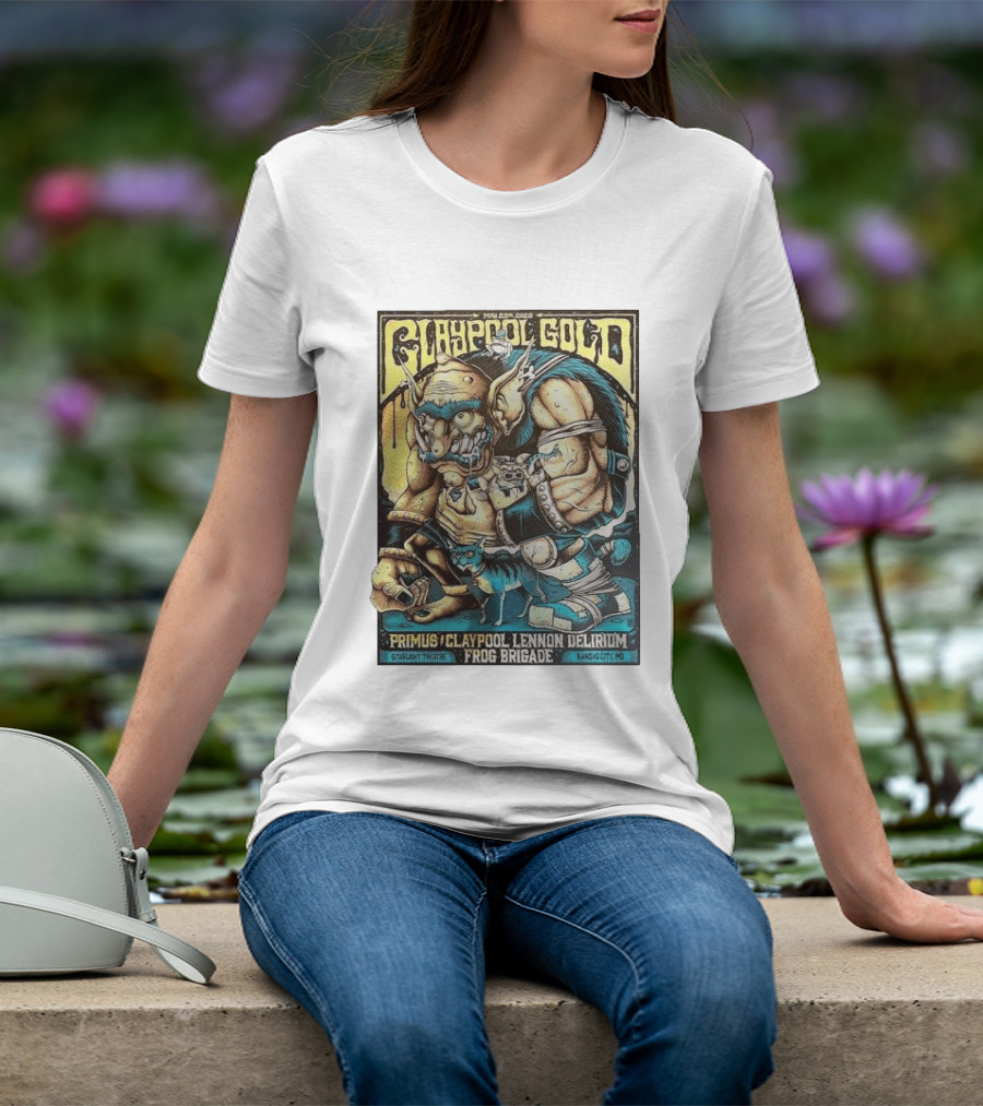 May 28 2026 Claypool Gold Primus Claypool Lennon Delirium Frog Brigade Starlight Theatre Kansas City MO T-Shirt