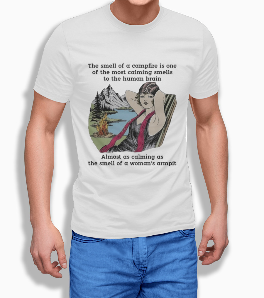 Campfire Calming Scent Vintage Relaxation Nature Bliss T-Shirt