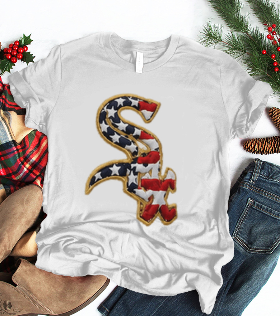 America 250th Anniversary White Sox Hat Patriotic Stars And Stripes T-Shirt