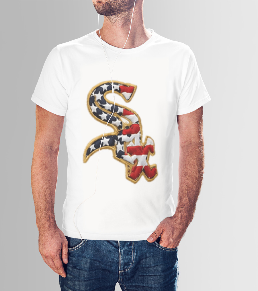 America 250th Anniversary White Sox Hat Patriotic Stars And Stripes T-Shirt