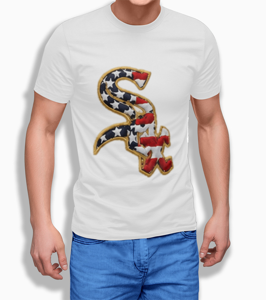America 250th Anniversary White Sox Hat Patriotic Stars And Stripes T-Shirt