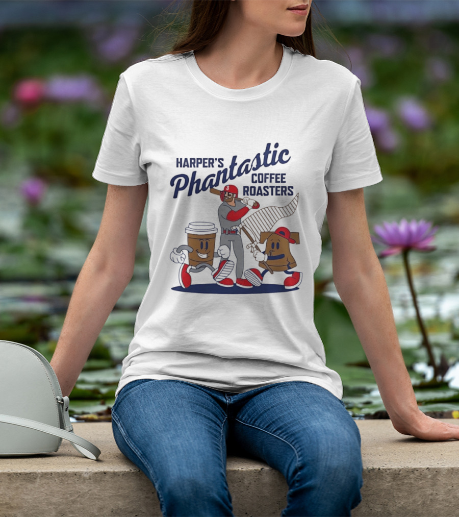 Bryce Harper Philadelphia Phillies MLB Harpers Phantastic Coffee Roasters Baseball T-Shirt