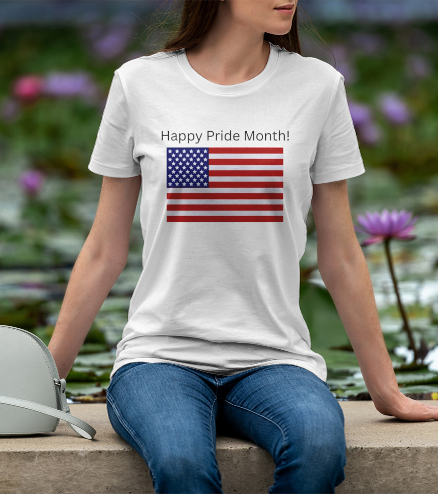 Happy Pride Month USA Flag Celebration T-Shirt