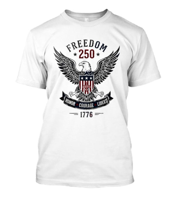 New Orleans Saints Freedom 250 Honor Courage Liberty United We Stand 1776 Eagle T-Shirt