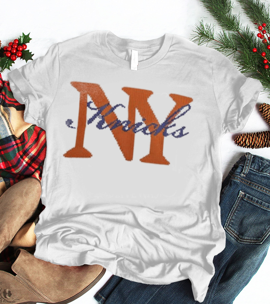 New York Knicks Iconic Orange Blue Team Spirit T-Shirt