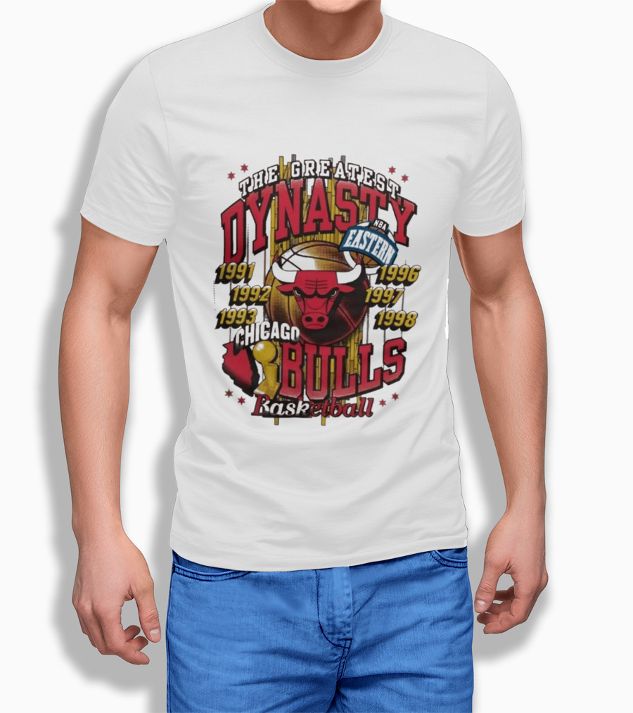 The Greatest Dynasty Chicago Bulls Basketball 1991 1998 NBA Eastern Champs T-Shirt