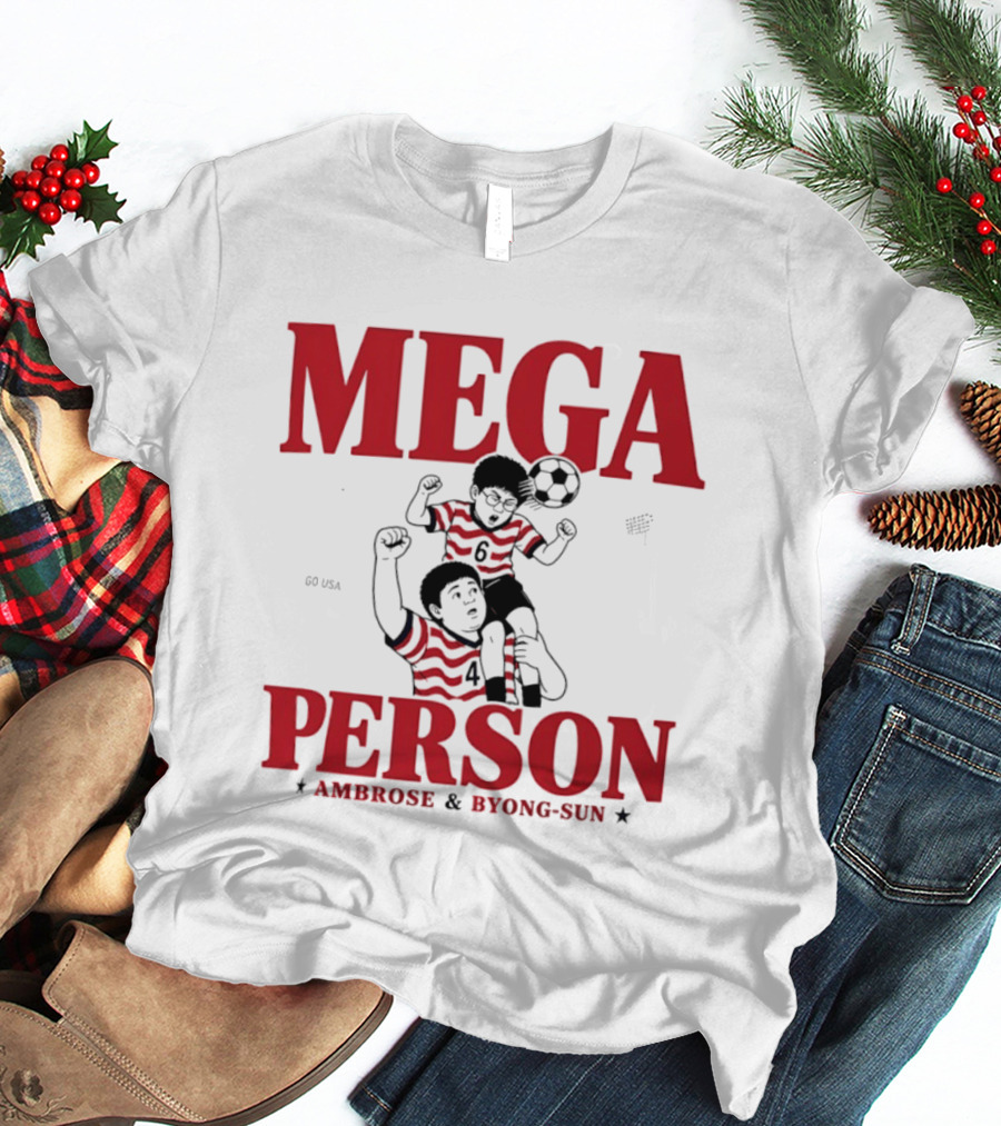 Mega Person Go USA Ambrose Byong Sun Soccer Duo T-Shirt