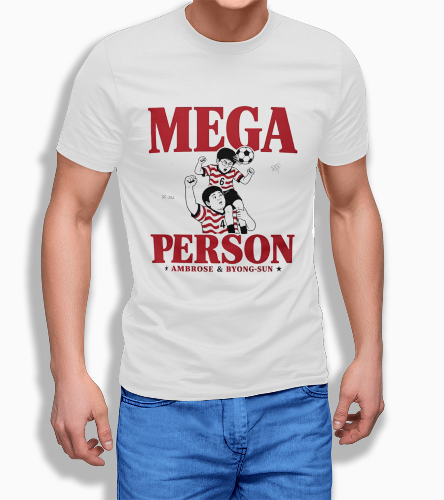 Mega Person Go USA Ambrose Byong Sun Soccer Duo T-Shirt