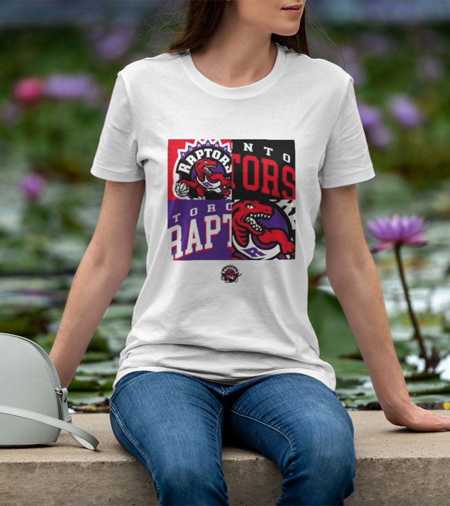Toronto Raptors NBA Block Team Logo Graphic Raptors Basketball T-Shirt