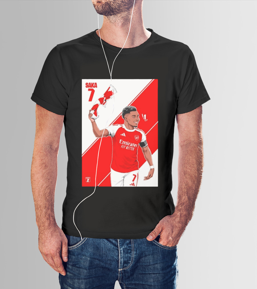 Arsenal F.C. Bukayo Saka 7 Starboy Emirates Fly Better T-Shirt