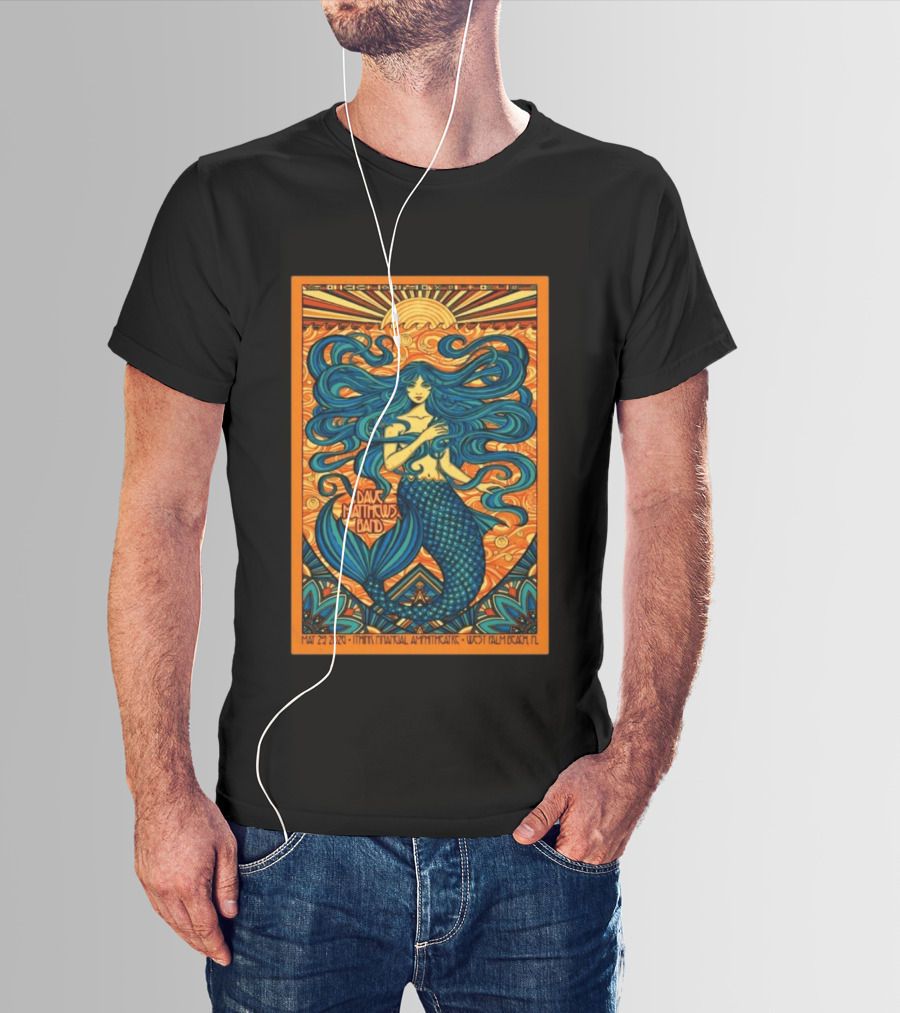 Dave Matthews Band May 29 2026 ITHINK Financial Amphitheatre West Palm Beach FL Mermaid T-Shirt