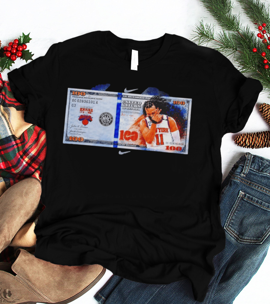 Jalen Brunson New York Knicks United Kinicks NBA Money Note T-Shirt