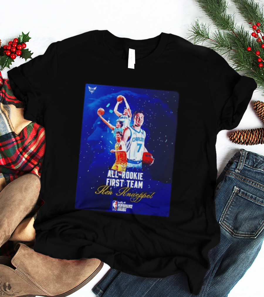 Kon Knueppel Charlotte Hornets All Rookie First Team NBA Performance Awards T-Shirt