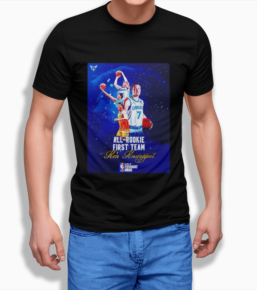 Kon Knueppel Charlotte Hornets All Rookie First Team NBA Performance Awards T-Shirt