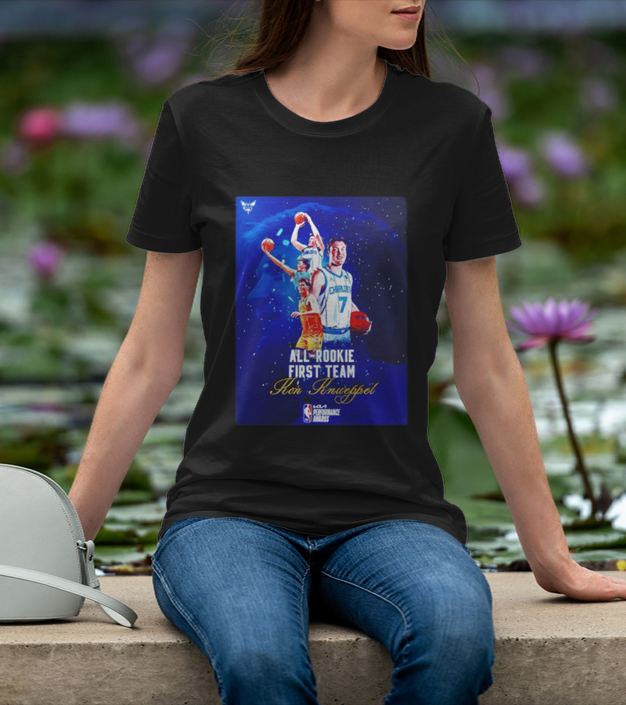 Kon Knueppel Charlotte Hornets All Rookie First Team NBA Performance Awards T-Shirt
