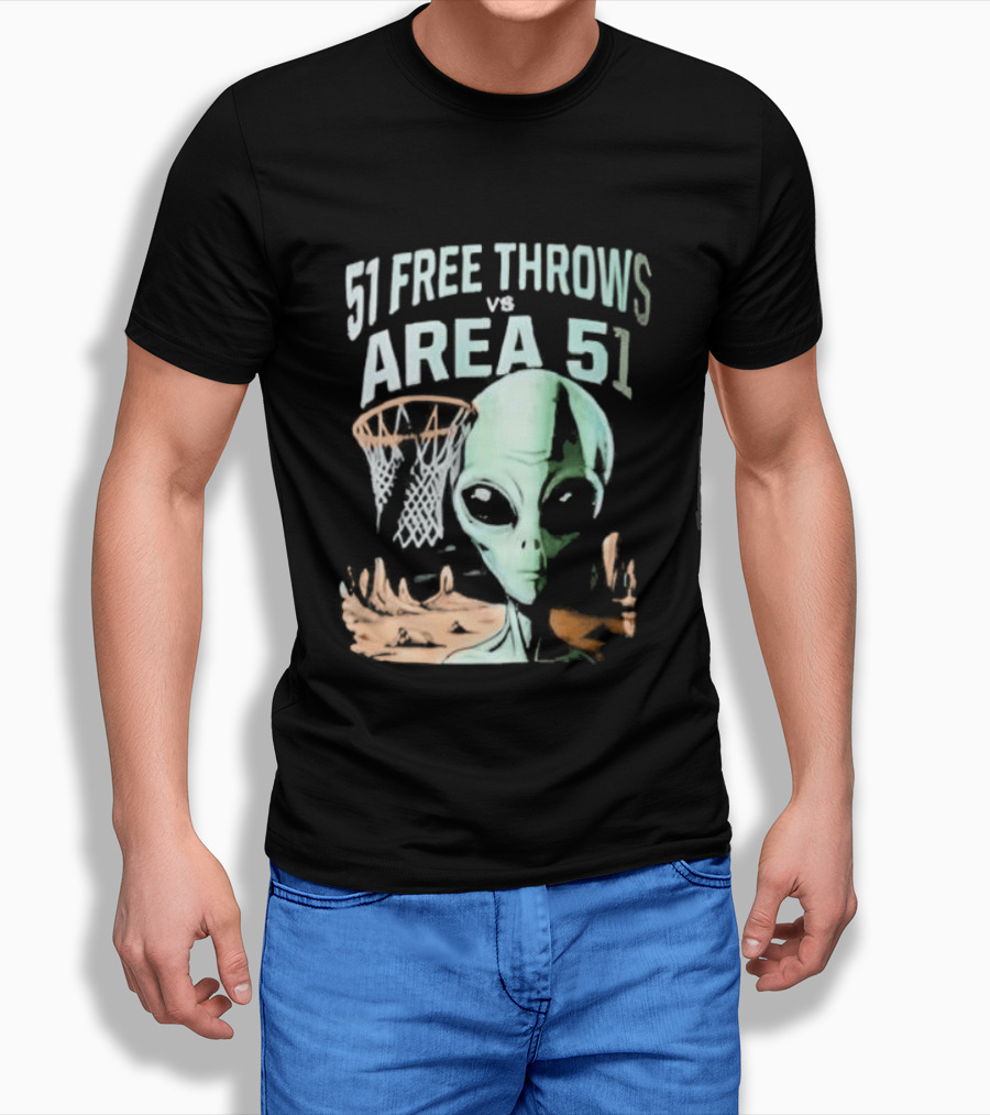 Victor Wembanyama 51 Free Throws Vs Area 51 Alien Basketball T-Shirt