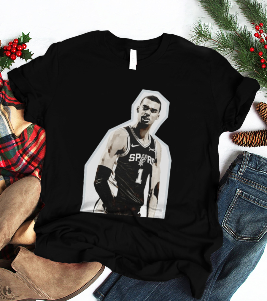 Victor Wembanyama Spurs Number 1 Basketball Jersey T-Shirt