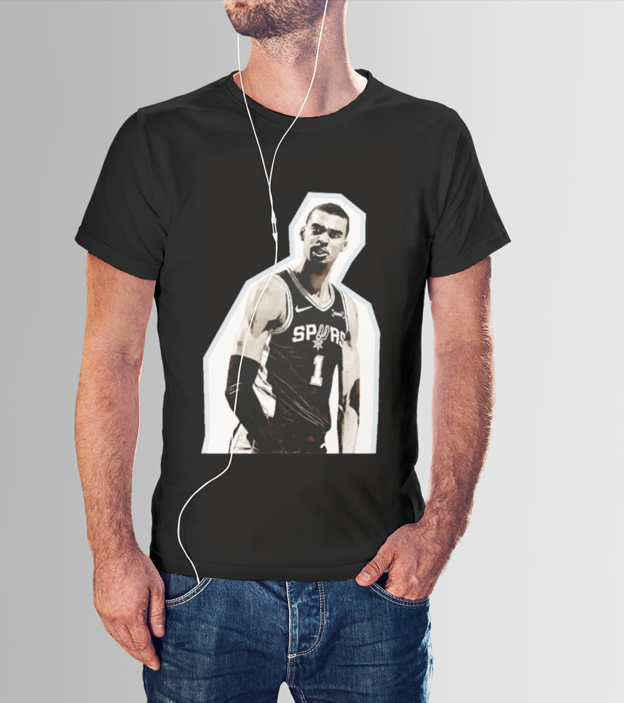 Victor Wembanyama Spurs Number 1 Basketball Jersey T-Shirt