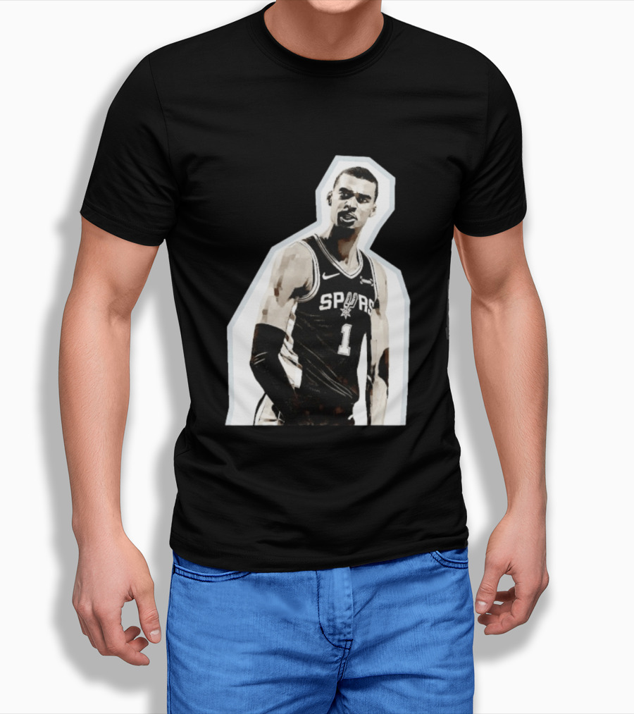 Victor Wembanyama Spurs Number 1 Basketball Jersey T-Shirt