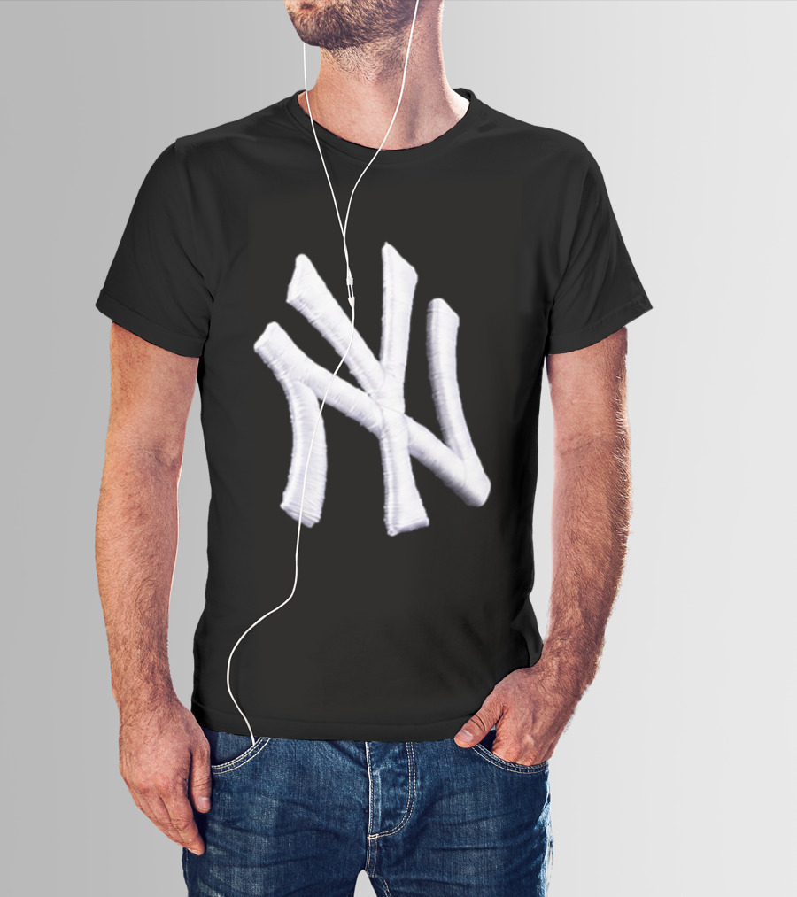 Yankees Inflated Stitch Logo Hat T-Shirt