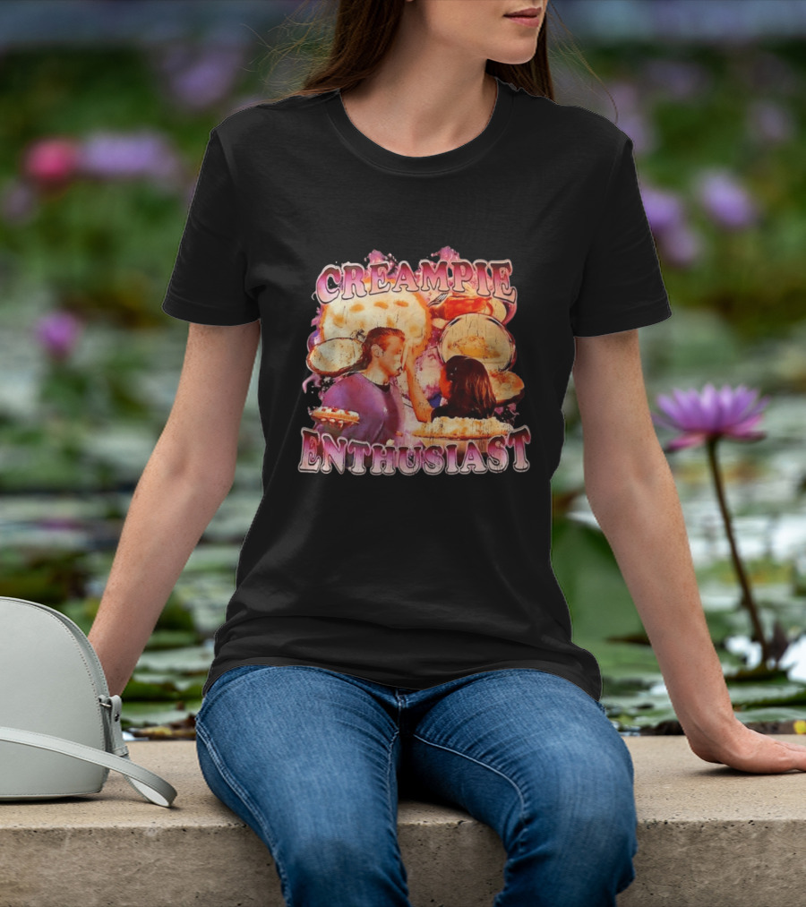 Creampie Enthusiast Dessert Fun Party Humor T-Shirt