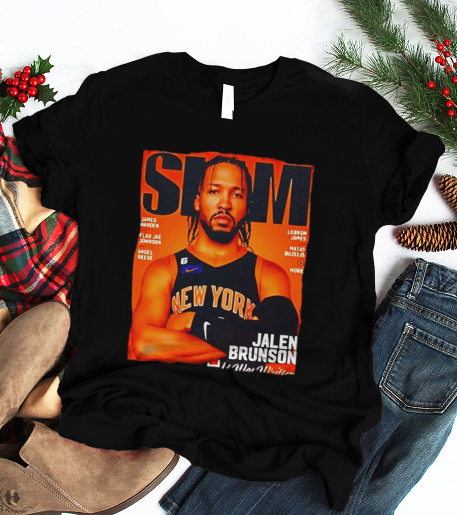 Slam Magazine New York Jalen Brunson Basketball T-Shirt