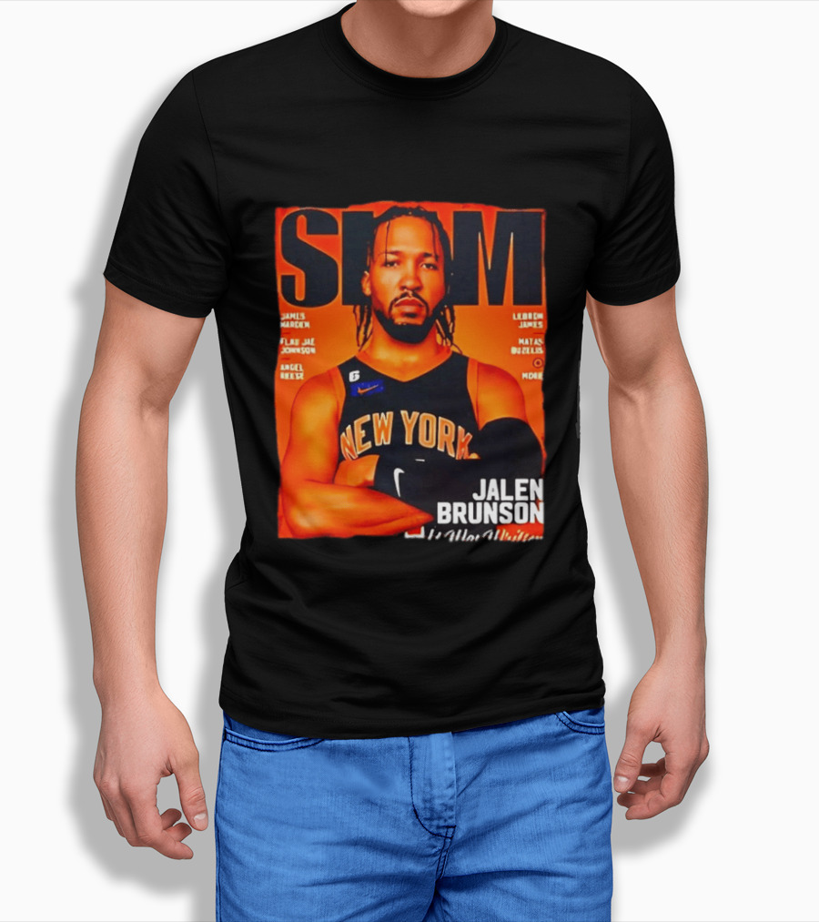 Slam Magazine New York Jalen Brunson Basketball T-Shirt