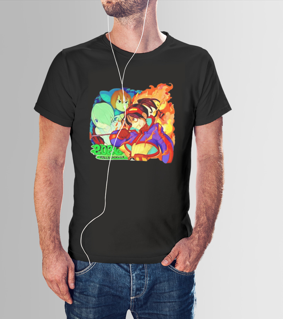 Snake Dragon 2020 Anime Group Denver Flaming Warrior T-Shirt