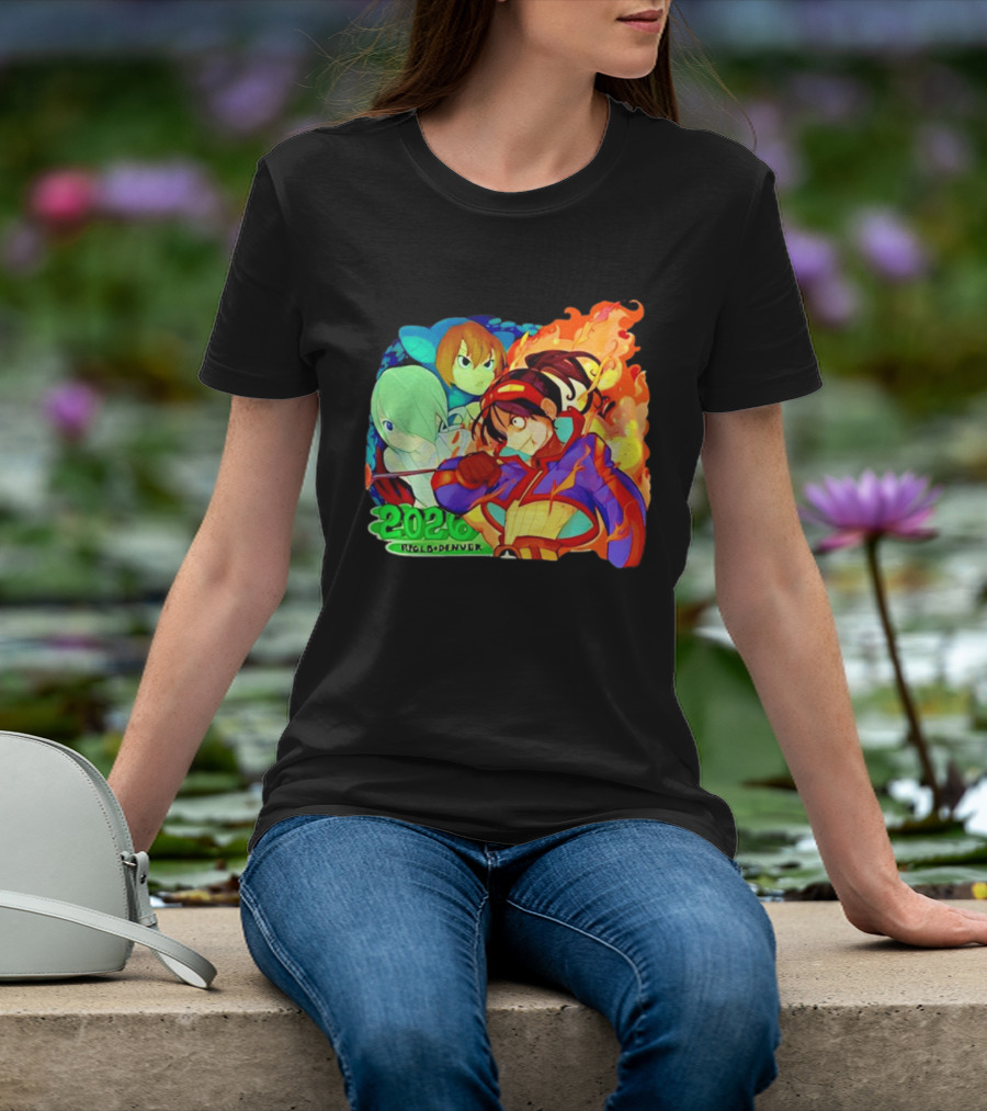 Snake Dragon 2020 Anime Group Denver Flaming Warrior T-Shirt