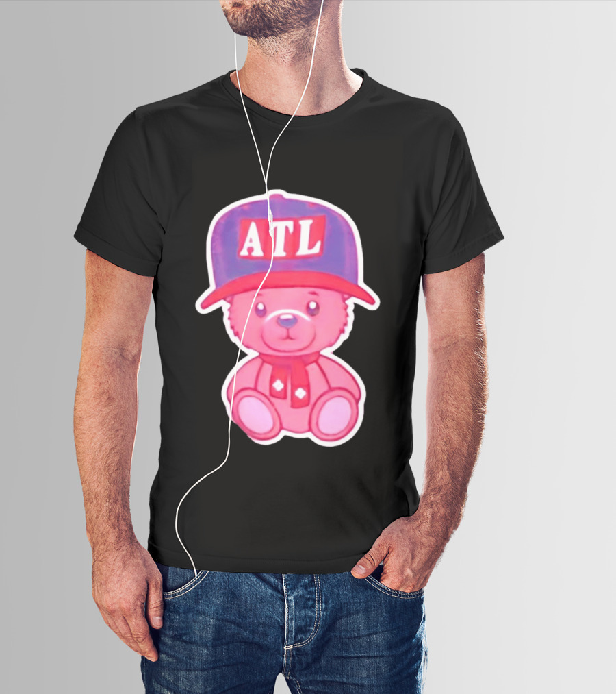 ATL Cap Teddy Bear Atlanta Braves Baseball Scarf T-Shirt