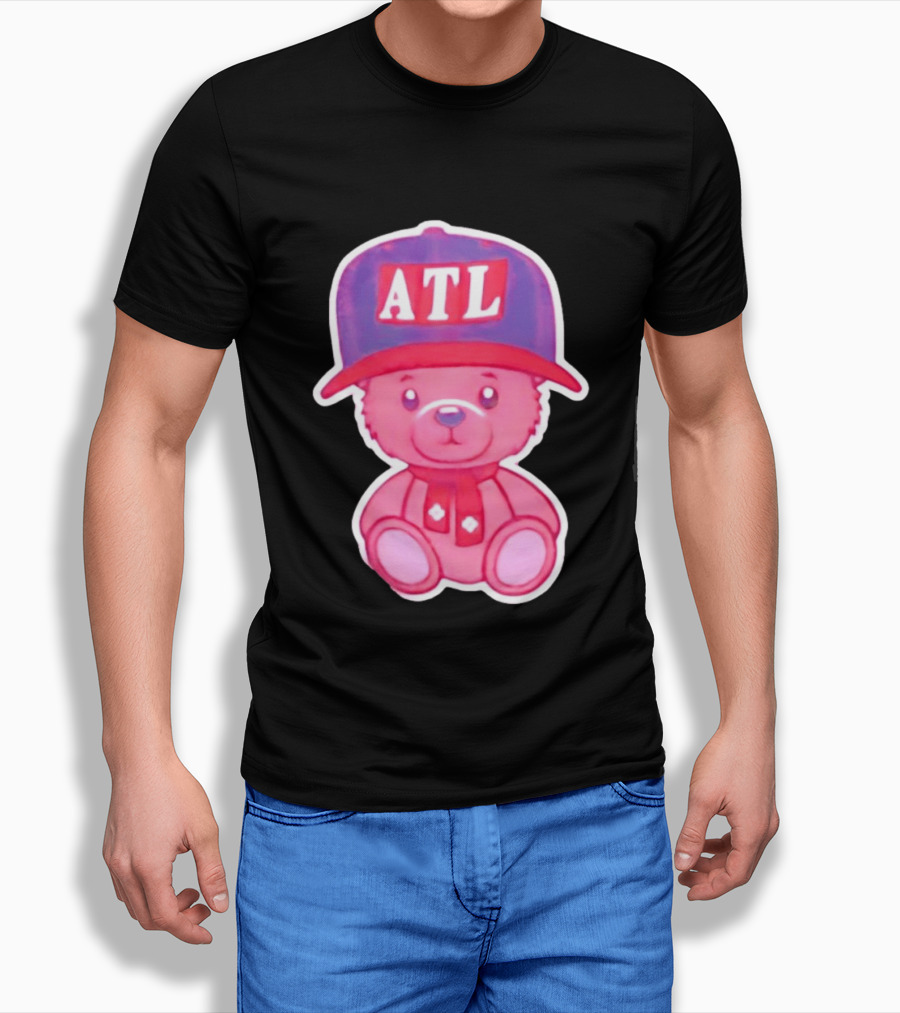 ATL Cap Teddy Bear Atlanta Braves Baseball Scarf T-Shirt