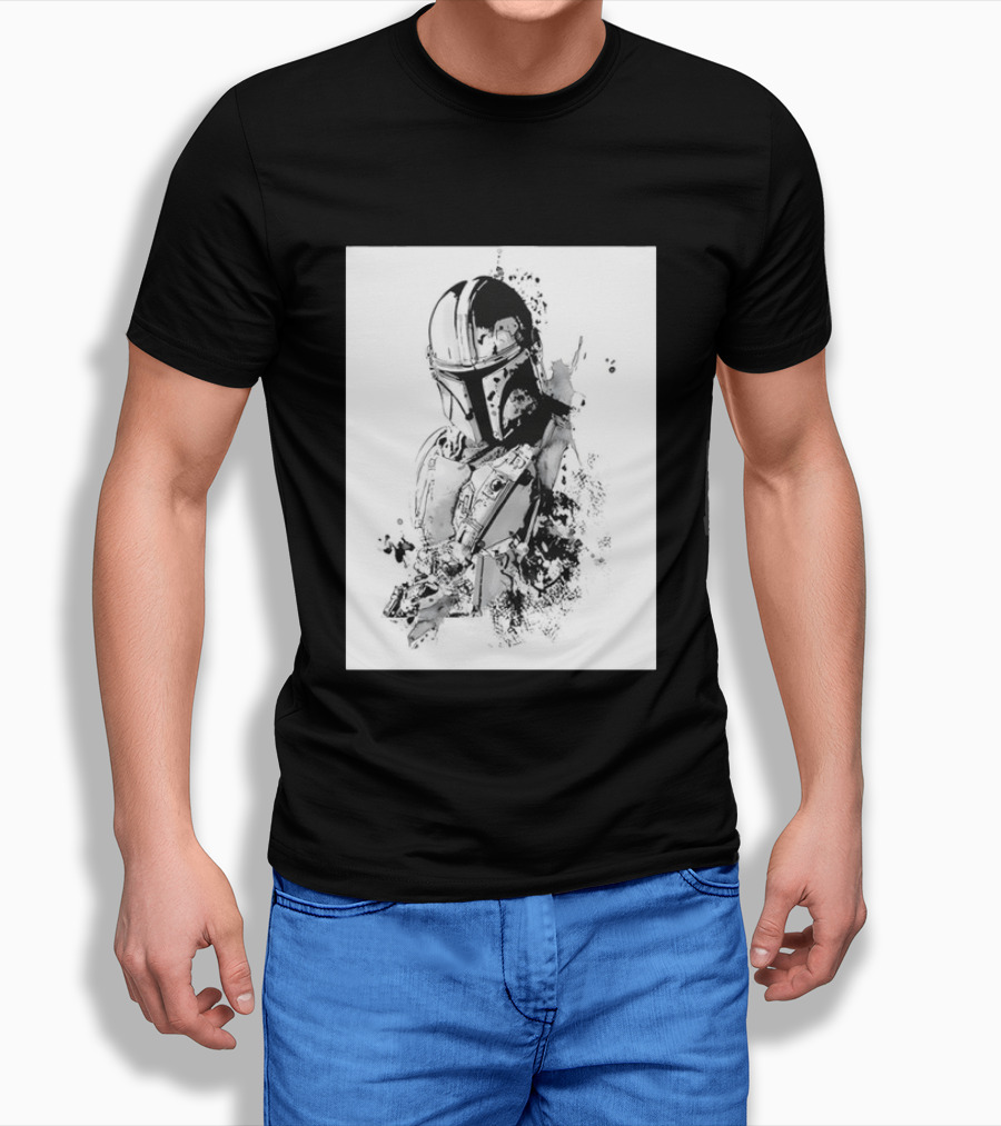 Star Wars The Mandalorian Din Djarin Bounty Hunter Beskar Armor Series T-Shirt