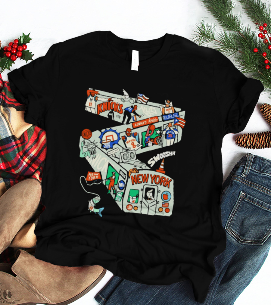 New York Knicks Subway Car Always Slamdunk Basketball City T-Shirt