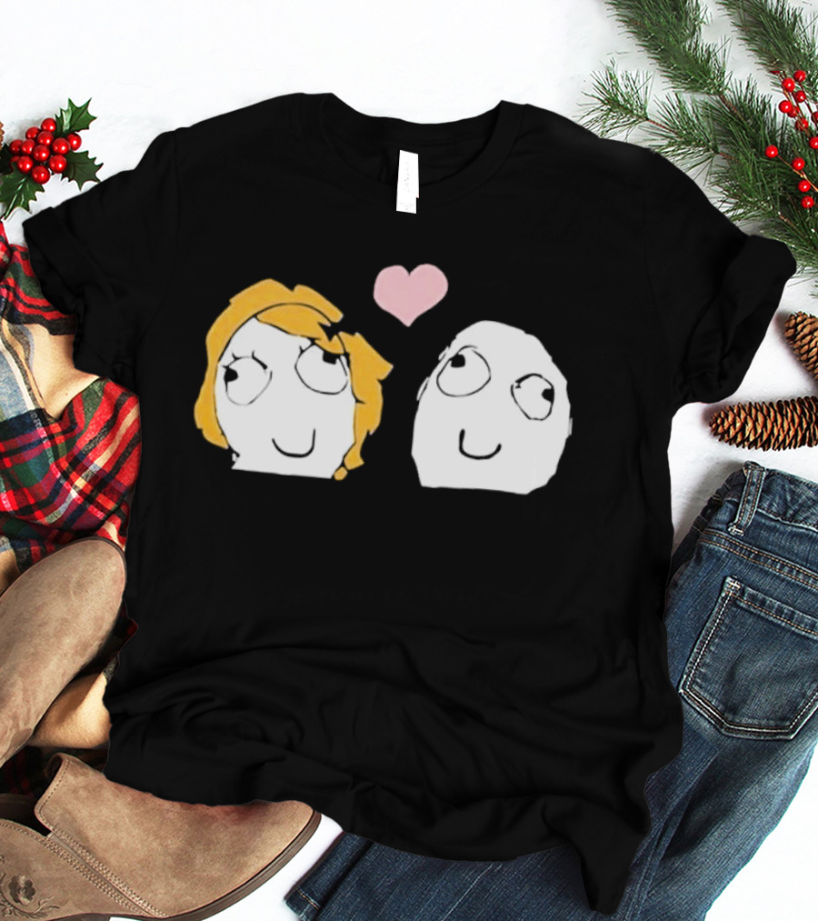 Derp Derpina Heart Rage Comic 2026 T-Shirt
