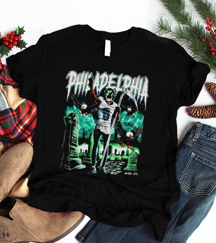 Philadelphia Eagles Smitty Graveyard Death Eagle T-Shirt