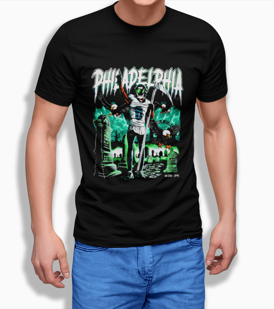 Philadelphia Eagles Smitty Graveyard Death Eagle T-Shirt