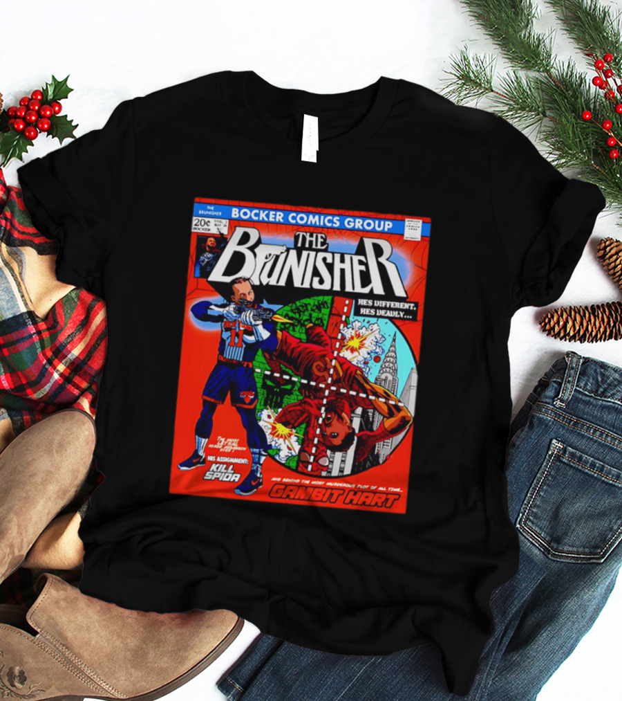 Bocker Comics Group The Brunisher He's Different He's Deadly Kill Spida Gambit Hart T-Shirt
