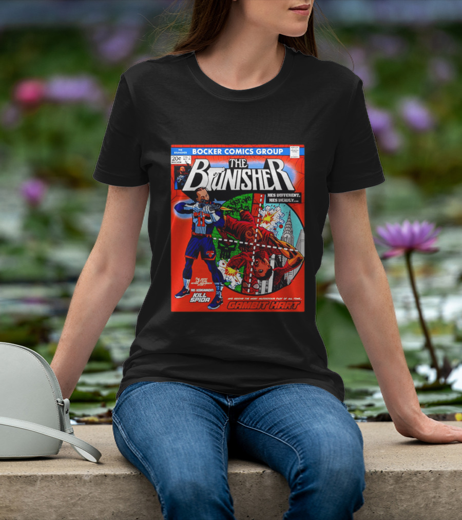 Bocker Comics Group The Brunisher He's Different He's Deadly Kill Spida Gambit Hart T-Shirt