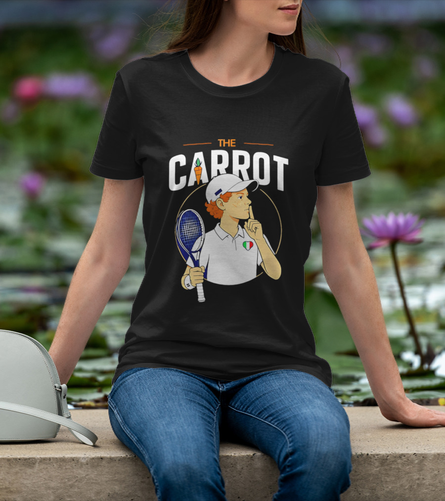 The Carrot Tennis Player Italian Flag T-Shirt