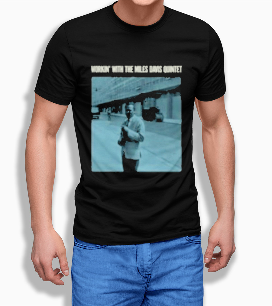 Workin' Miles Davis Quintet Blue Album Cover Streetscape T-Shirt