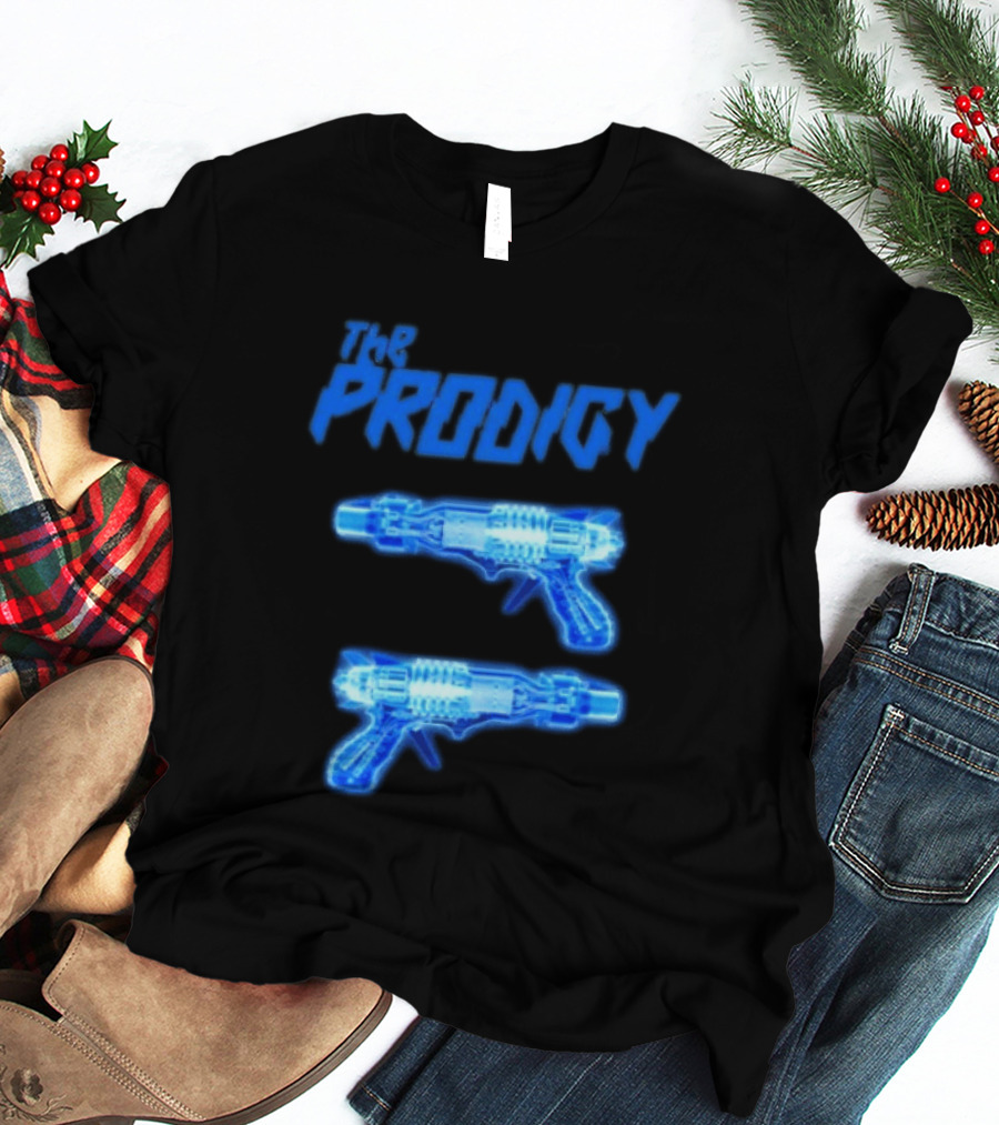 The Prodigy Raygun X Ray 26 Tour Blue Neon Guns T-Shirt