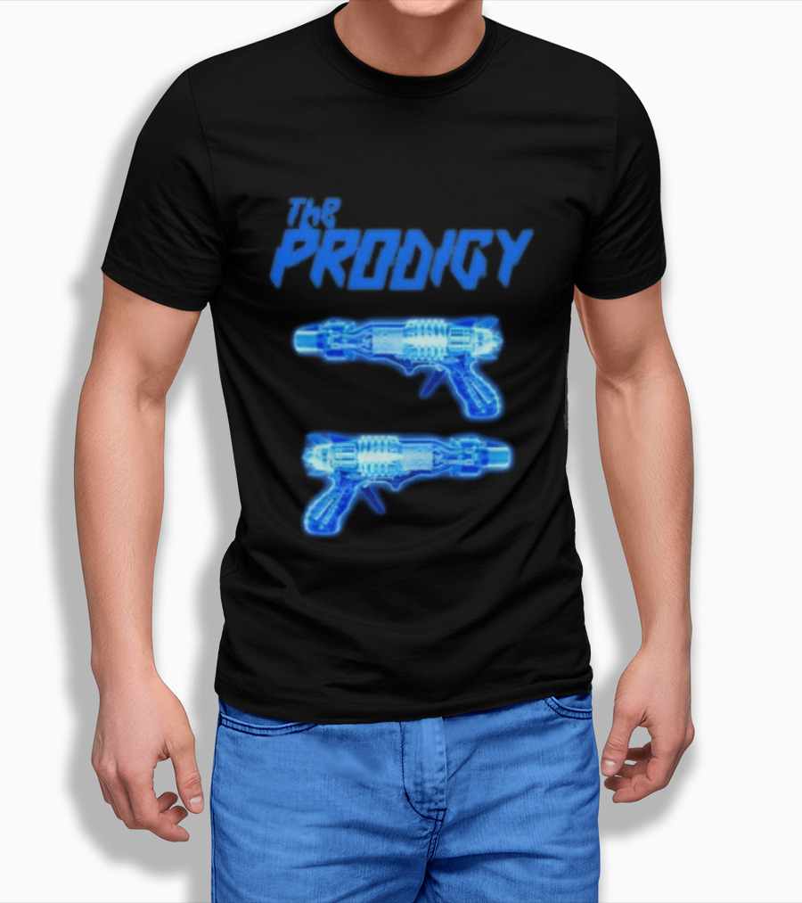 The Prodigy Raygun X Ray 26 Tour Blue Neon Guns T-Shirt