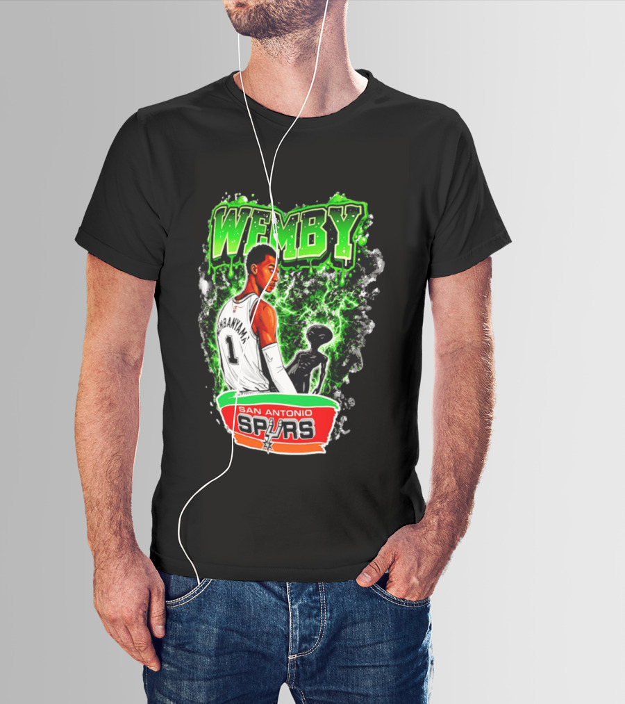 Wemby Victor Wembanyama San Antonio Spurs Alien T-Shirt